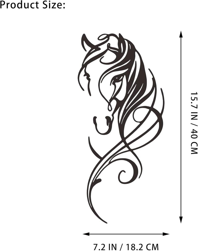 Aimery Store Metal Horse Wall Decor - Line Art Pictures for Home - Dynamic Sculptures for Bedroom, Bathroom, Living Room - Image 1